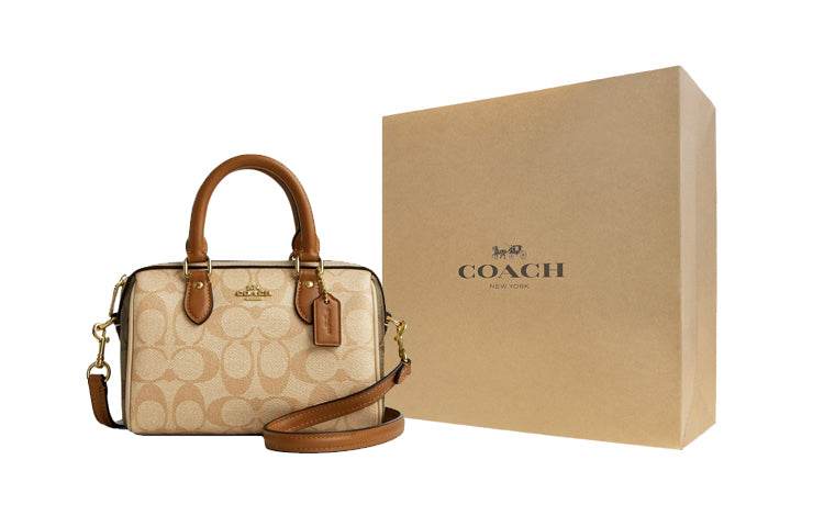 Сумка женская Coach Rowan 18 Logo Zip Closure Coated - Boxette Shop